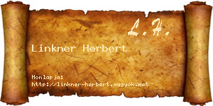 Linkner Herbert névjegykártya